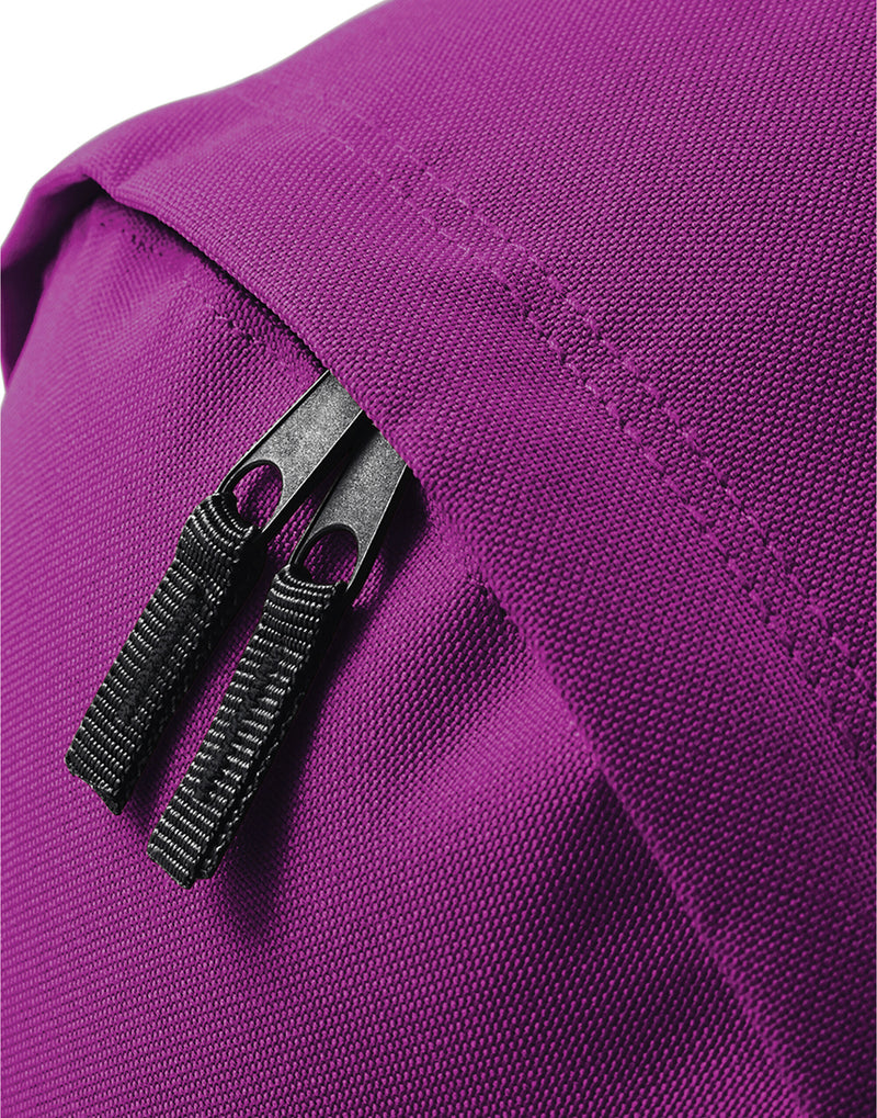 A burgundy Original Barrel Bag with cream details.