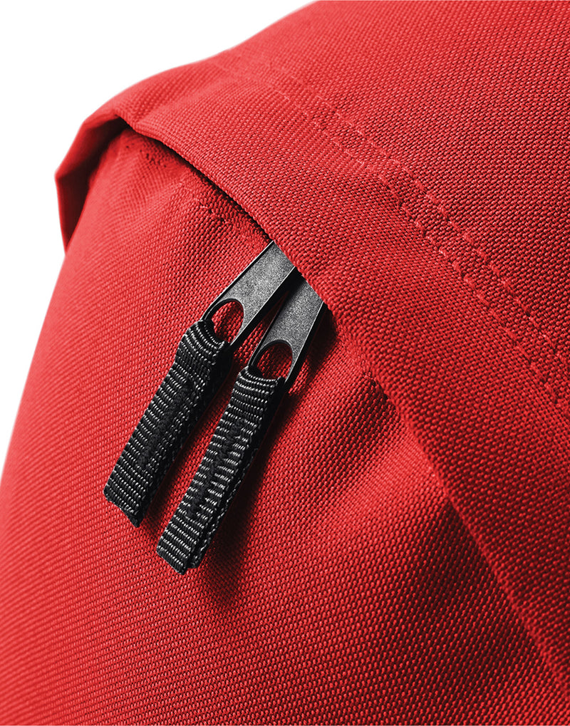 A red-color pattern junior fashion backpack.