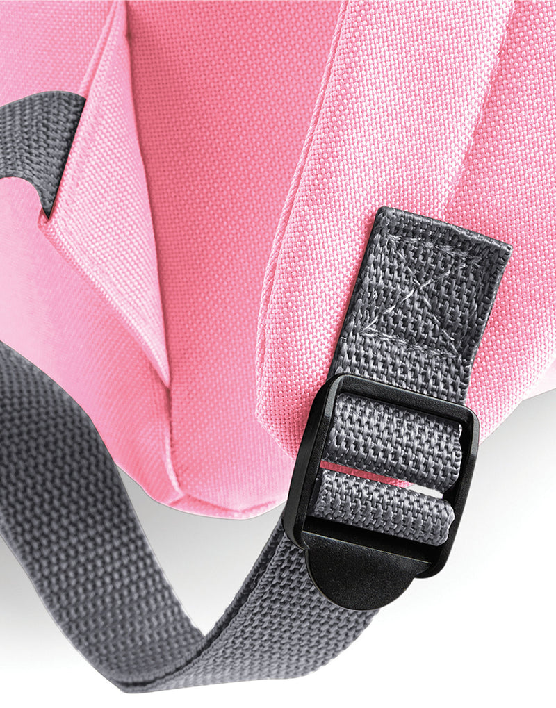 A tan Bagbase Maxi Fashion Backpack with baby pink leather trim.