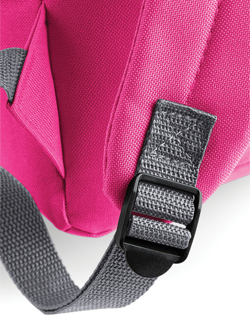 Three-quarter angle of a navy mini fashion backpack.