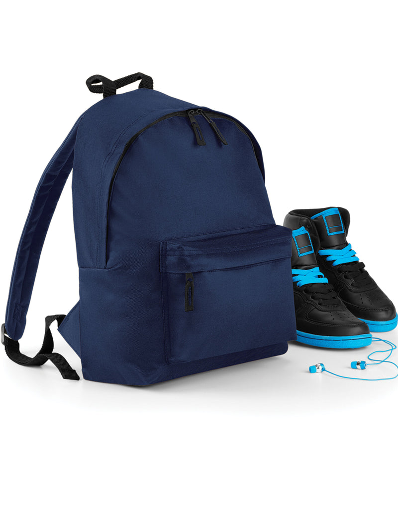 A light pink Bagbase Maxi Fashion Backpack.