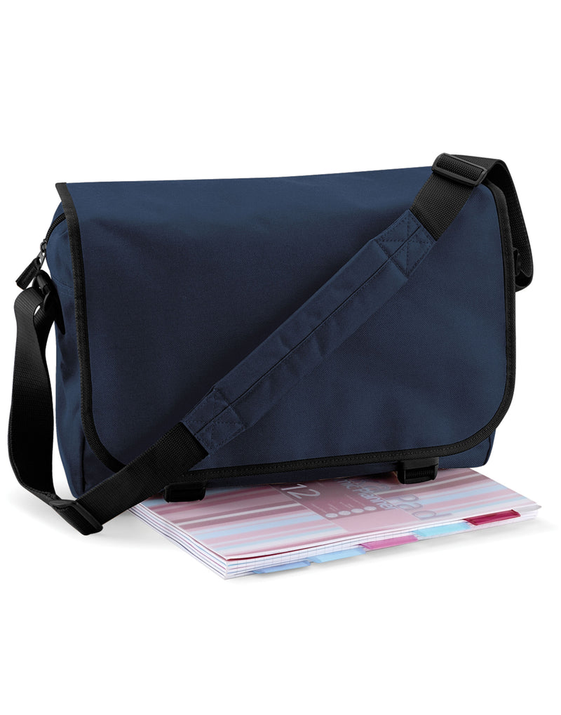 A bright pink recycled backpack.