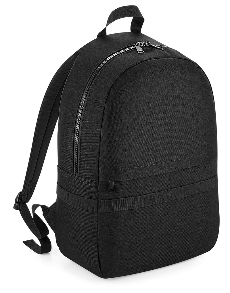 Person carrying the grey recycled cooler backpack.