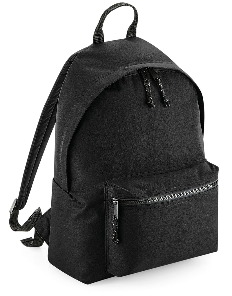 Mochila reciclada Bagbase en negro - Vista frontal.