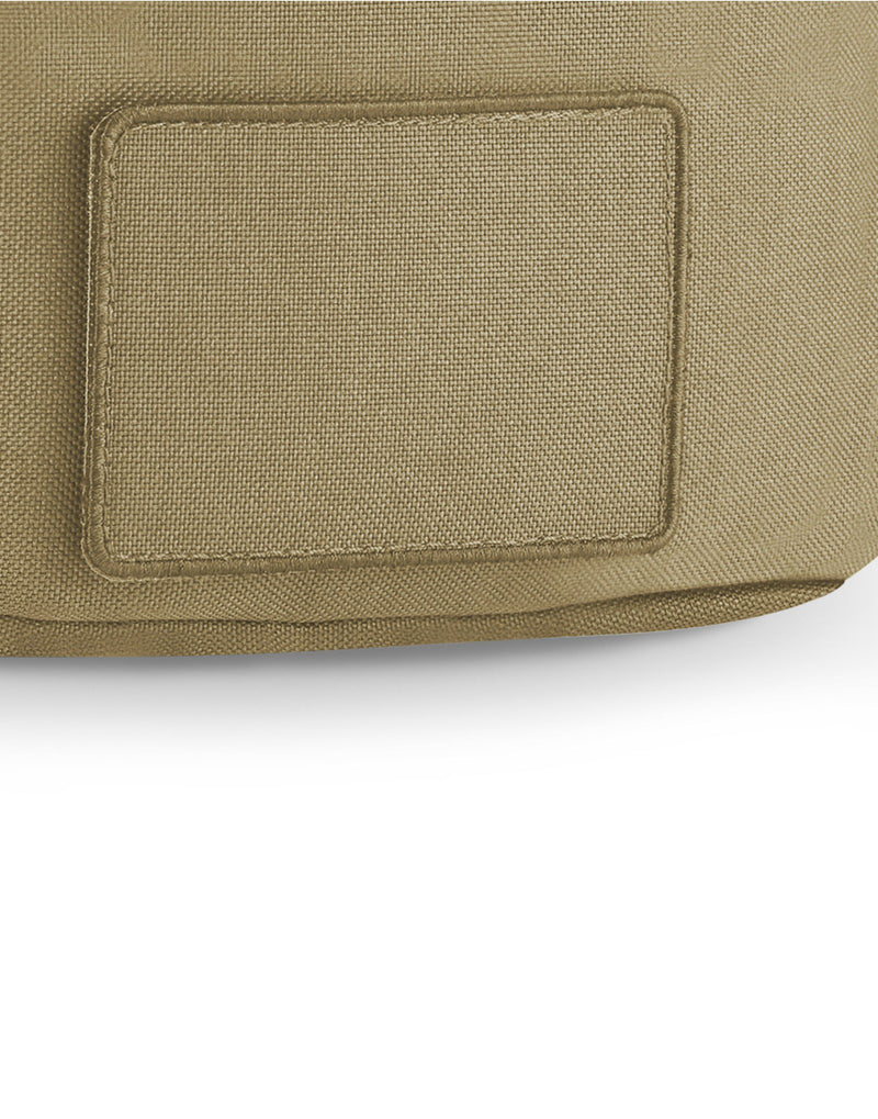 Green of the olive drab patch showing the attachment system.