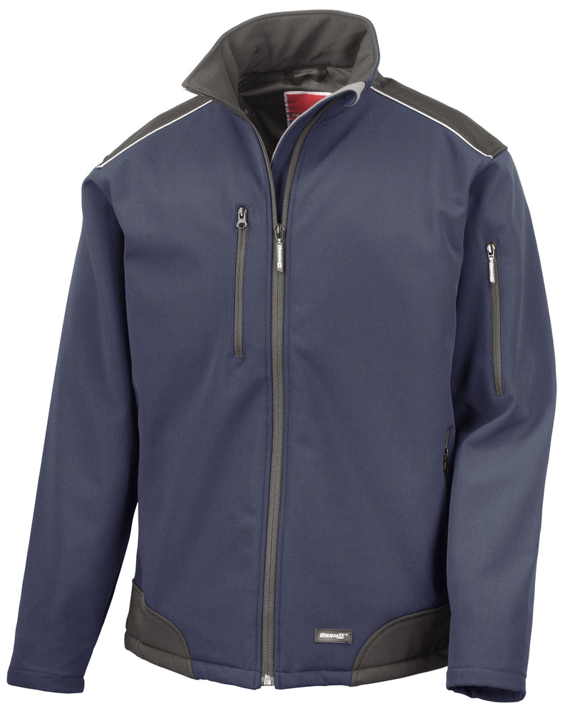 Result Ripstop Softshell Workwear Jacket With Cordura® - Navy/Black