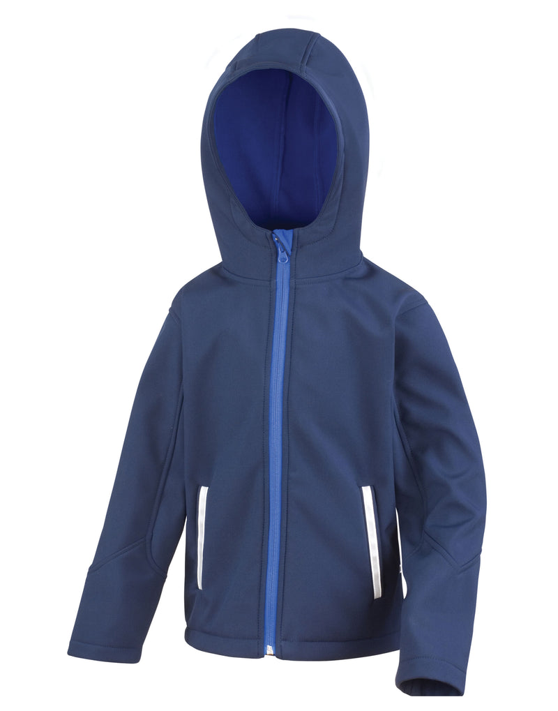 Result Core Junior Tx Performance Hooded Softshell - Navy/Royal