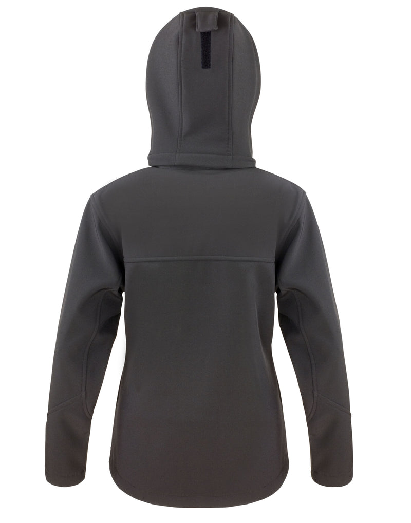 Result Core Women'S Tx Performance Hooded Softshell Jacket - Black/ Grey