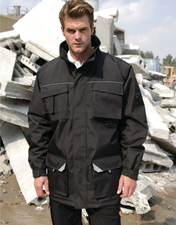 Work-Guard by Result Sabre Long Coat - Black