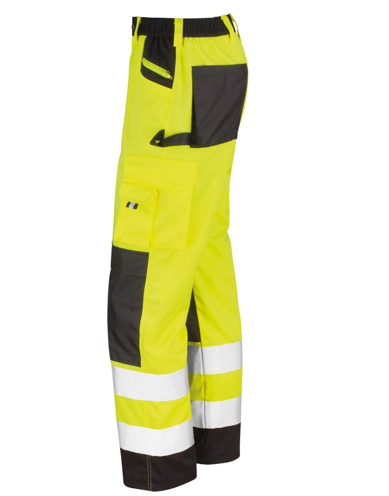Result Safeguard Safety Cargo Trousers - Hi-Vis Yellow