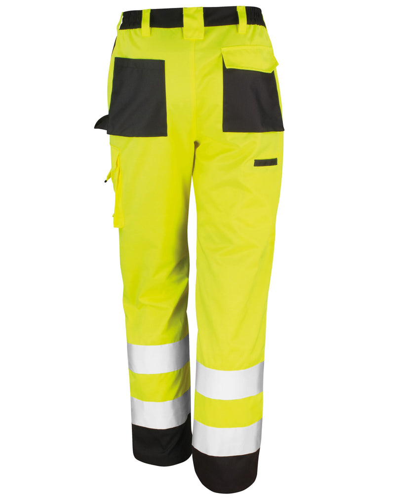 Result Safeguard Safety Cargo Trousers - Hi-Vis Yellow