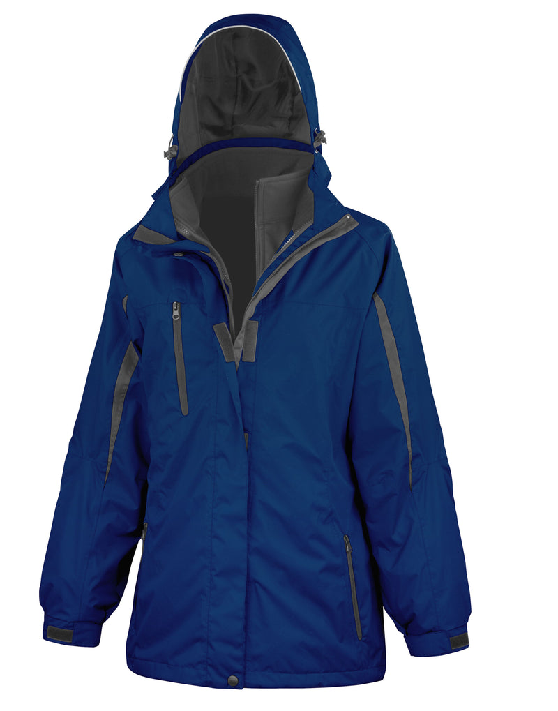 Result Women'S 3-In-1 Journey Jacket With Softshell Inner - Navy/Black