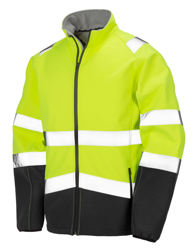 Result Safeguard Printable Safety Softshell - Fluorescent Yellow/Black