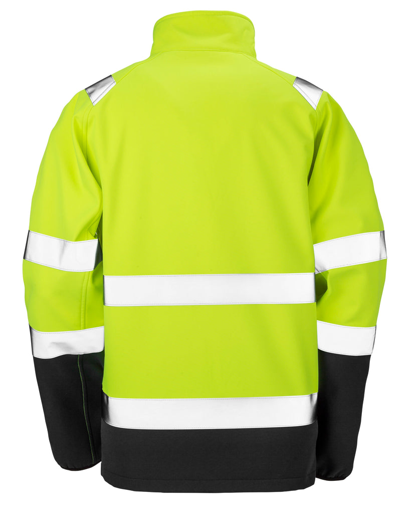 Result Safeguard Printable Safety Softshell - Fluorescent Yellow/Black