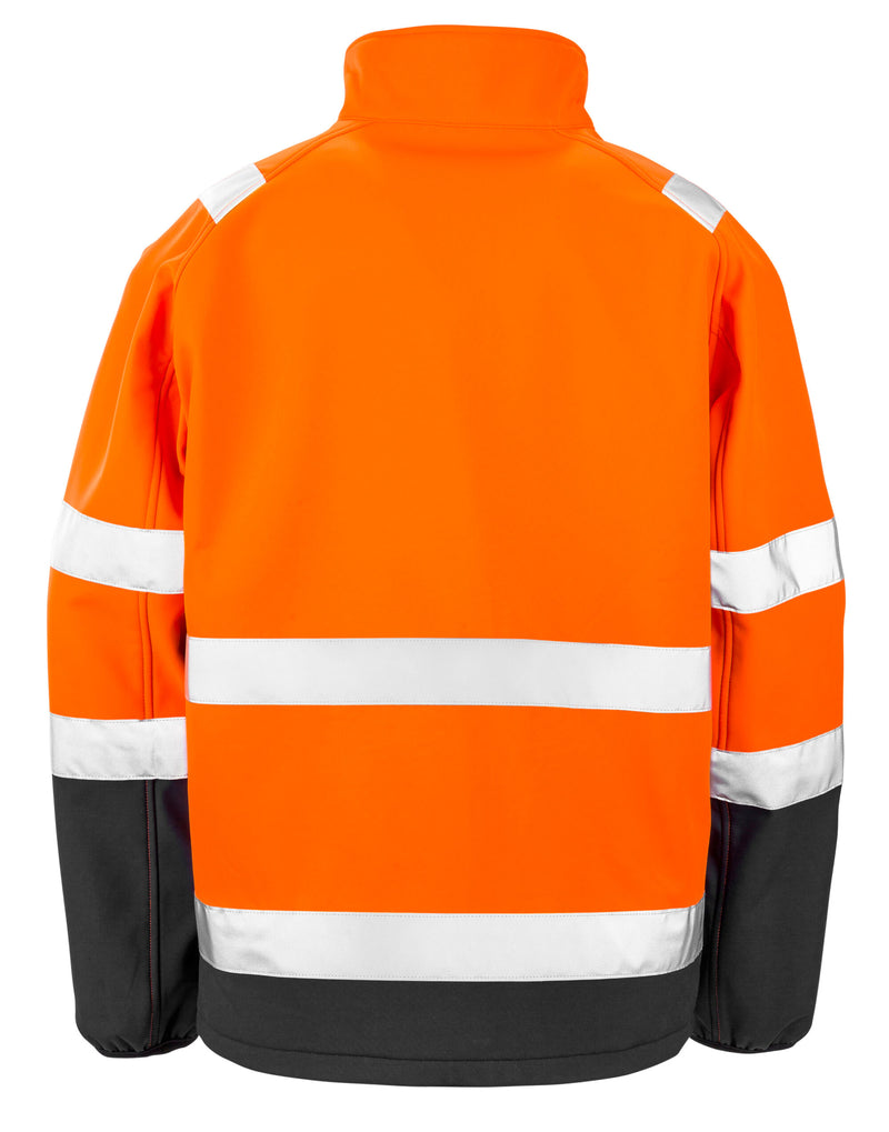 Result Safeguard Printable Safety Softshell - Fluorescent Orange/Black