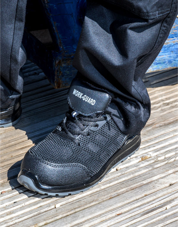 Work-Guard by Result Unisex All Black Safety Trainer - Black