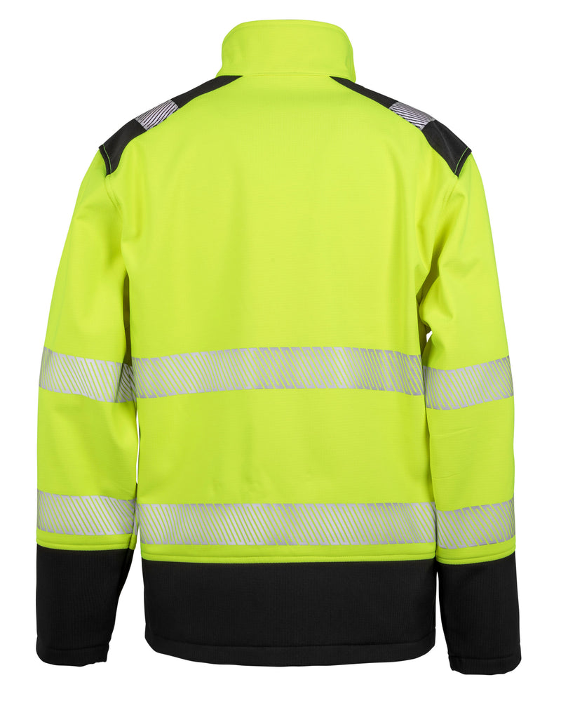 Result Safeguard Printable Ripstop Safety Softshell - Fluorescent Yellow/Black