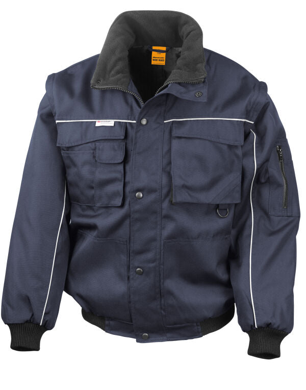 Work-Guard by Result Zip Sleeve Heavy Duty Jacket