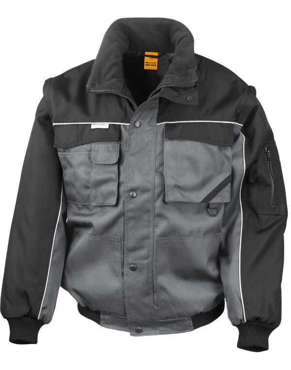 Work-Guard by Result Zip Sleeve Heavy Duty Jacket