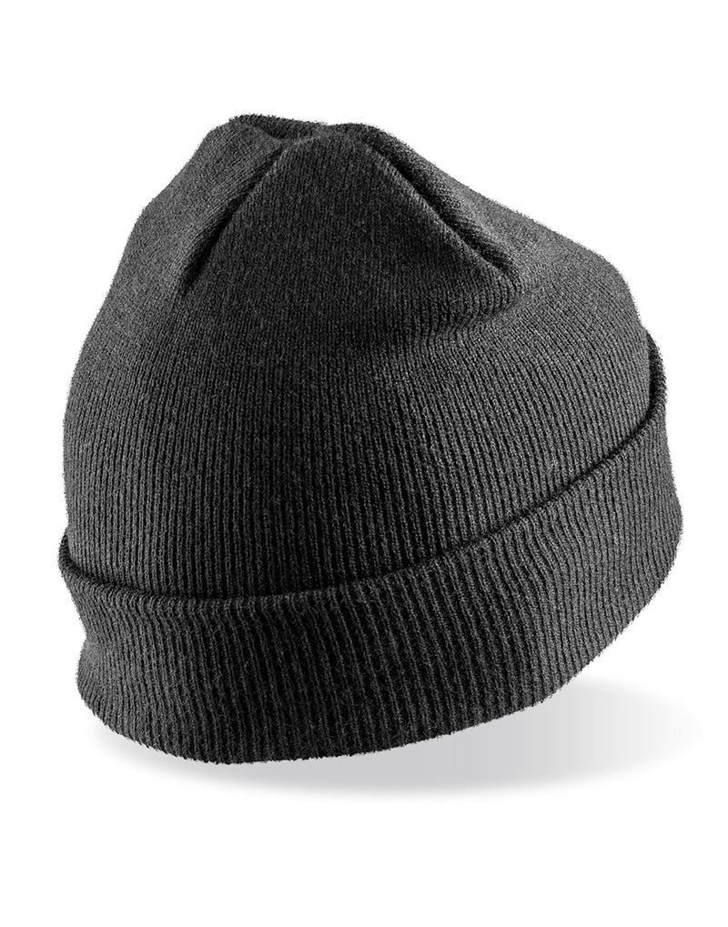 Result Winter Essentials Double Knit Printers Beanie - Black