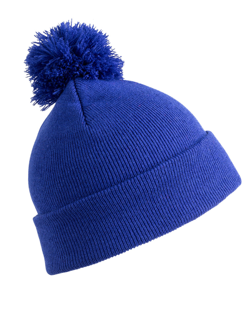 Result Winter Essentials Junior Pom Pom Beanie - Royal Blue