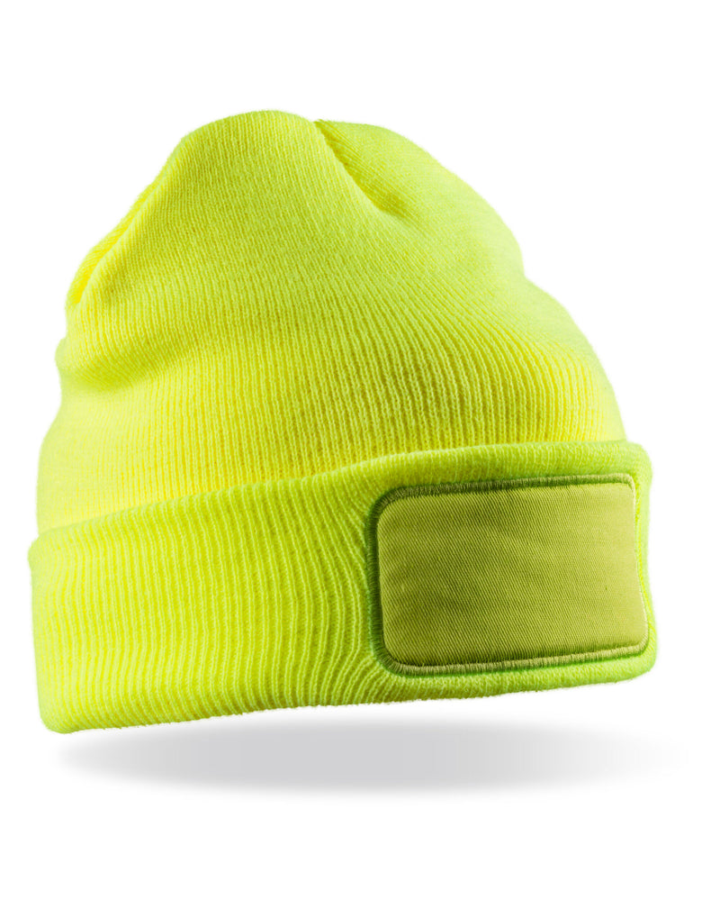 Result Winter Essentials Double Knit Thinsulate Printers Beanie - Fluoresent Yellow