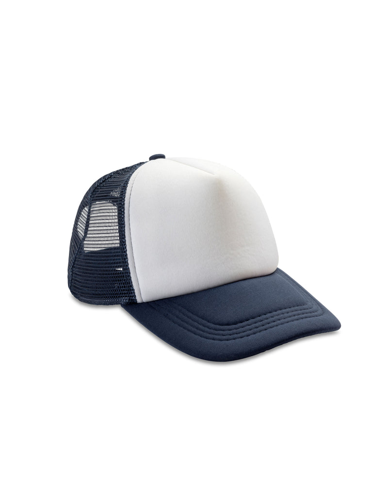 Result Headwear Detroit 1/2 Mesh Truckers Cap - Navy/White