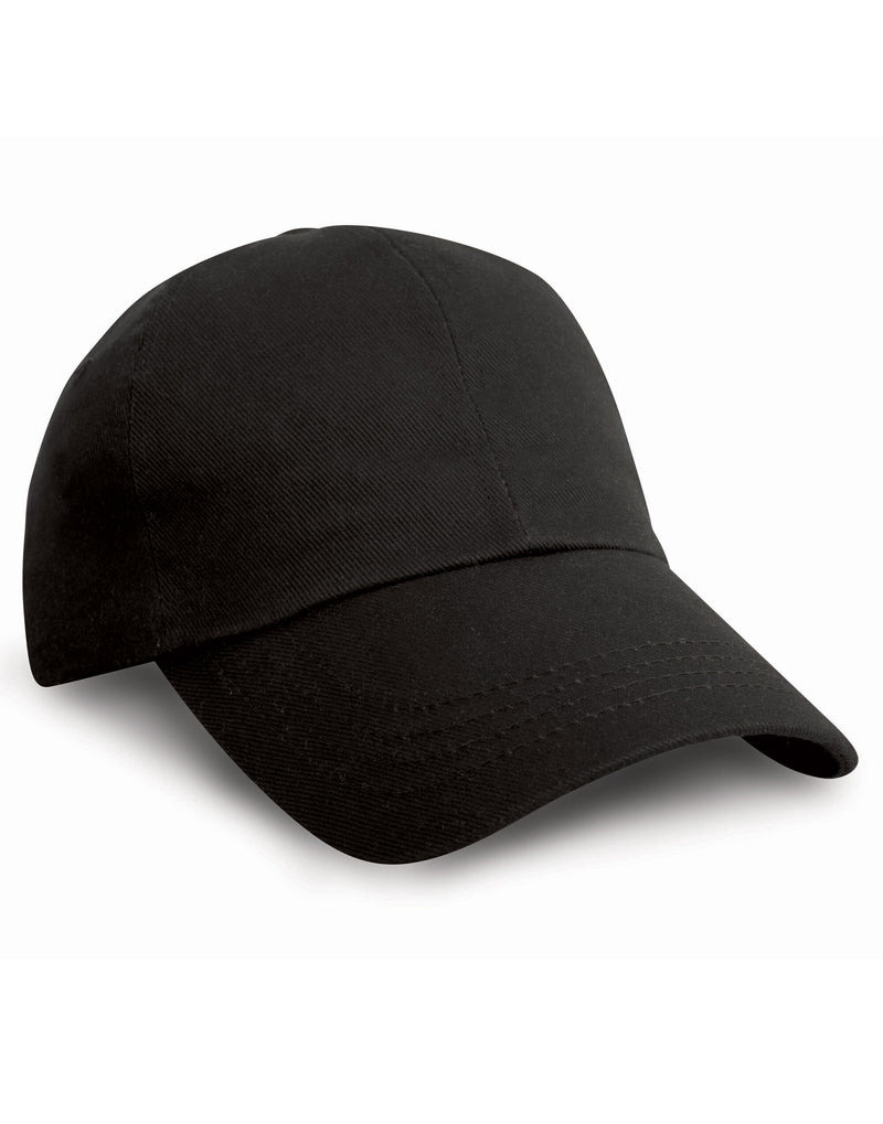 Result Headwear Cotton Drill Pro-Style Cap - Black