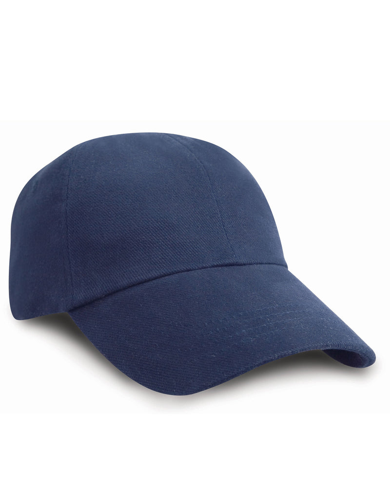 Result Headwear Low Profile Brushed Cotton Cap - Navy