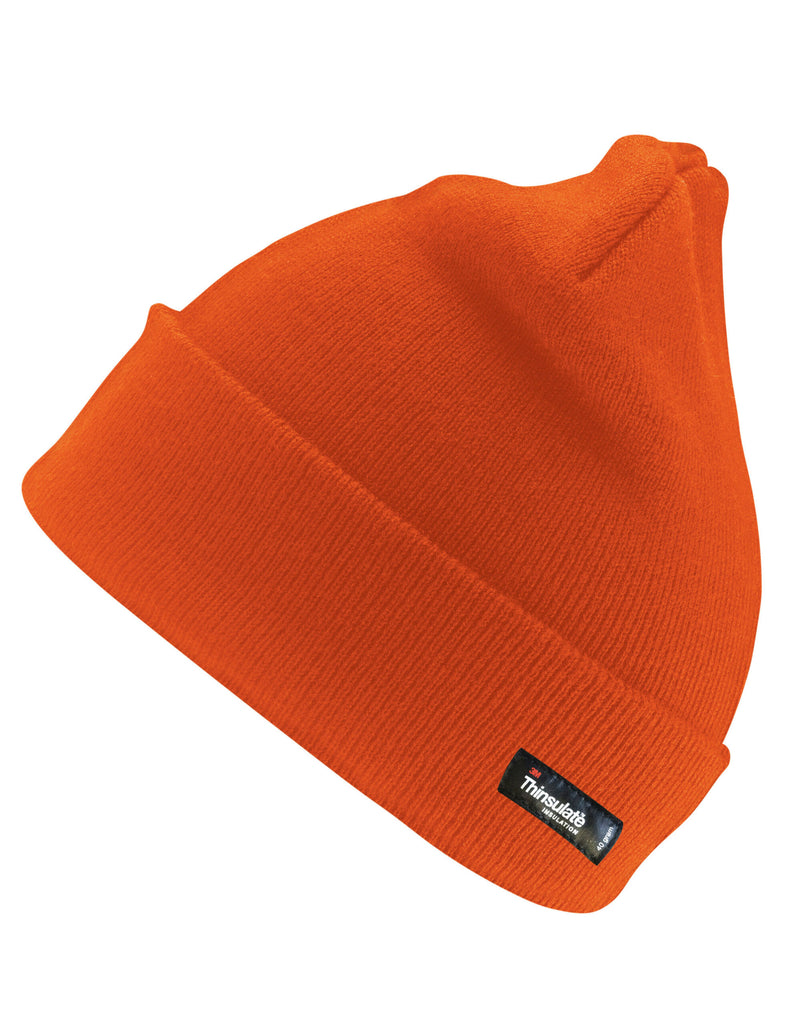 Result Winter Essentials Woolly Ski Hat With 3M Thinsulate Insulation - Hi Vis Orange