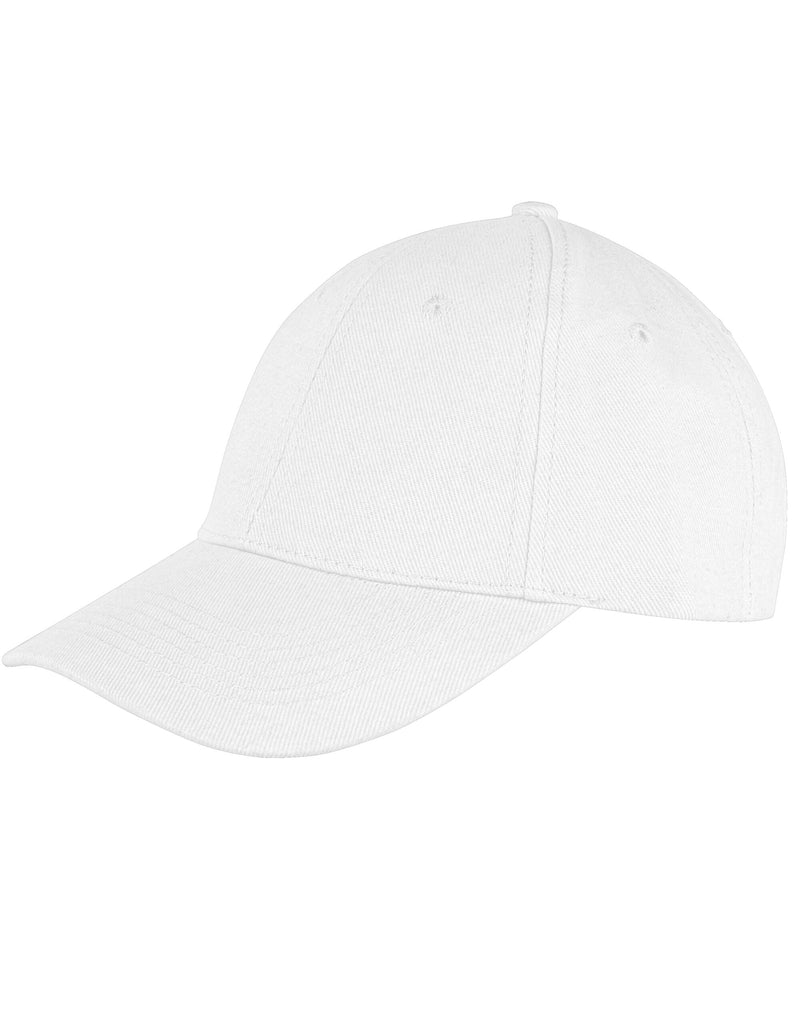 Result Core Memphis 6 Panel Brushed Cotton Low Profile Cap - White