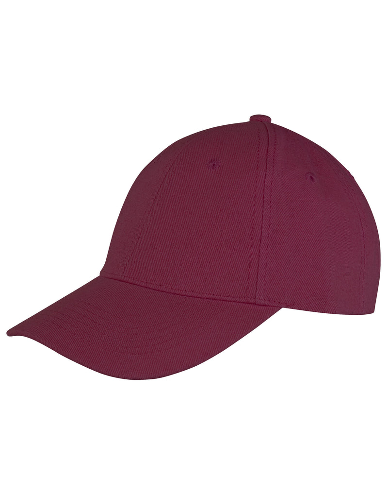 Result Core Memphis 6 Panel Brushed Cotton Low Profile Cap - Burgundy