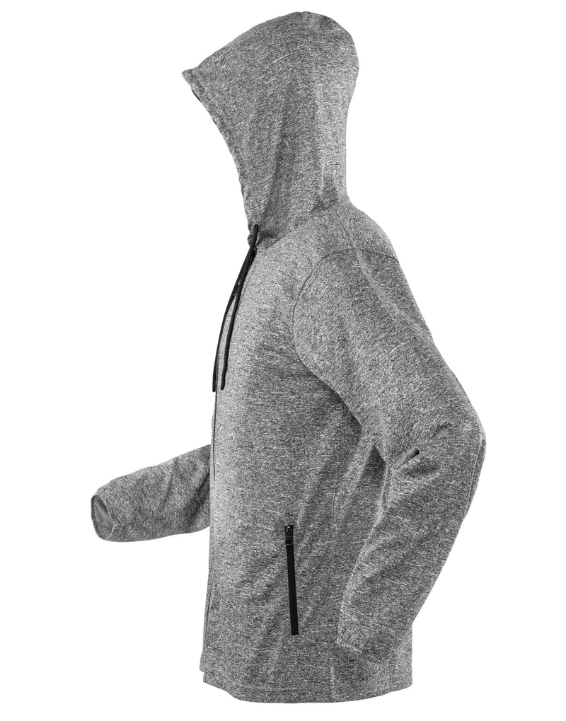 Spiro Fitness Men'S Hooded Tee-Jacket - Grey/Black