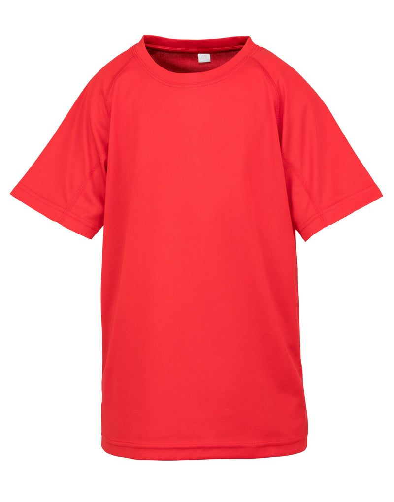 Spiro Impact Junior Performance Aircool Tee - Red
