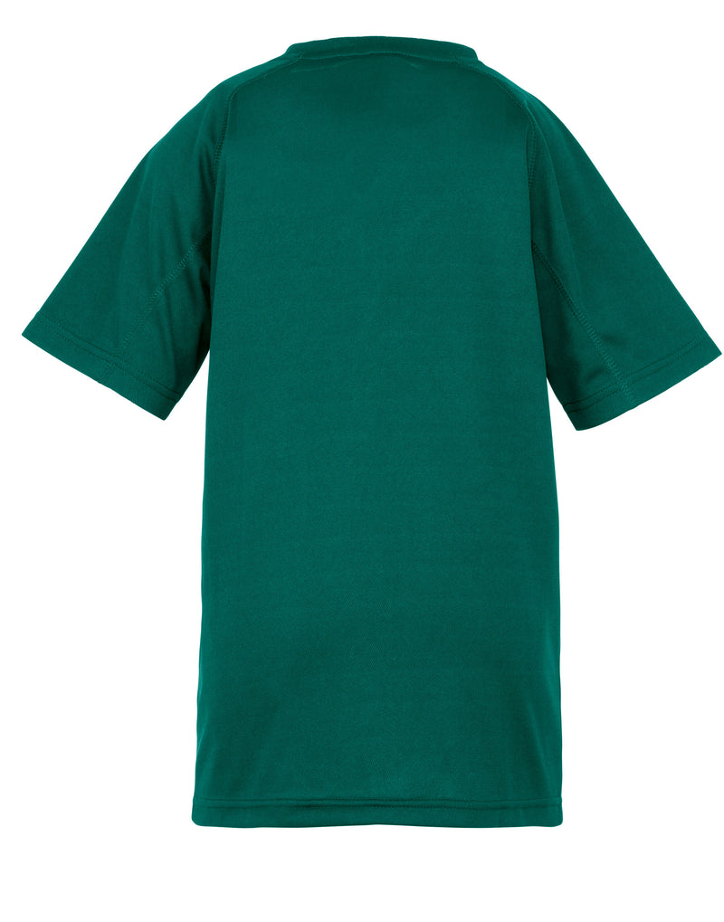 Spiro Impact Junior Performance Aircool Tee - Bottle Green