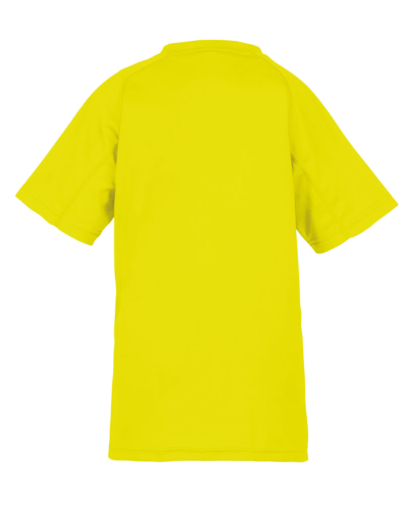 Spiro Impact Junior Performance Aircool Tee - Floro Yellow