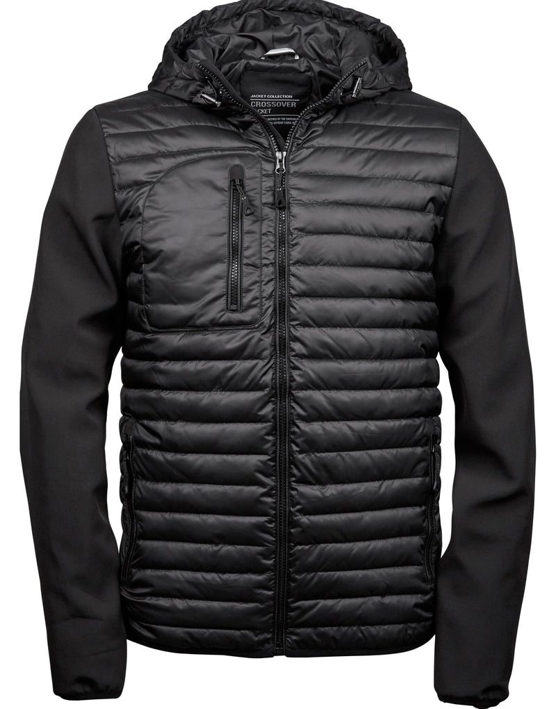 Tee Jays Men's Hooded Crossover Jacket