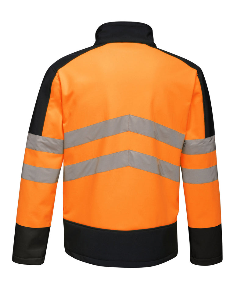 Regatta High Visibility TRA625 Pro 3 Layer Softshell - Orange/Navy