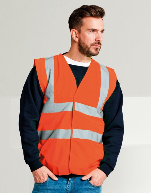 Ultimate Clothing Company Ucc 4-Band Safety Waistcoat - Hi Vis Orange
