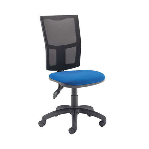 First Medway High Back Operator Chair 640x640x1010-1175mm Blue Kf90270