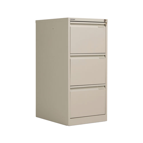Bisley 3 Drawer Filing Cabinet 470x622x1016mm Goose Grey Bs3egy