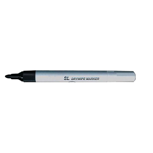 5 Star Strategy SL Dry Wipe Markers Bullet Tip Black – (Pack of 10)