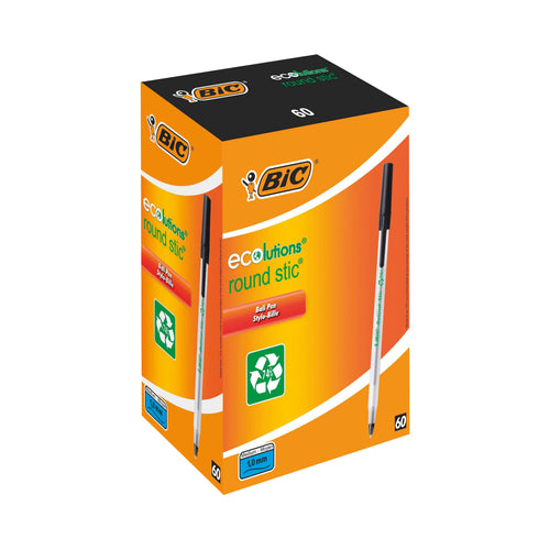 Bic Ecolutions Ballpoint Pen Medium Black - (Pack of 60)