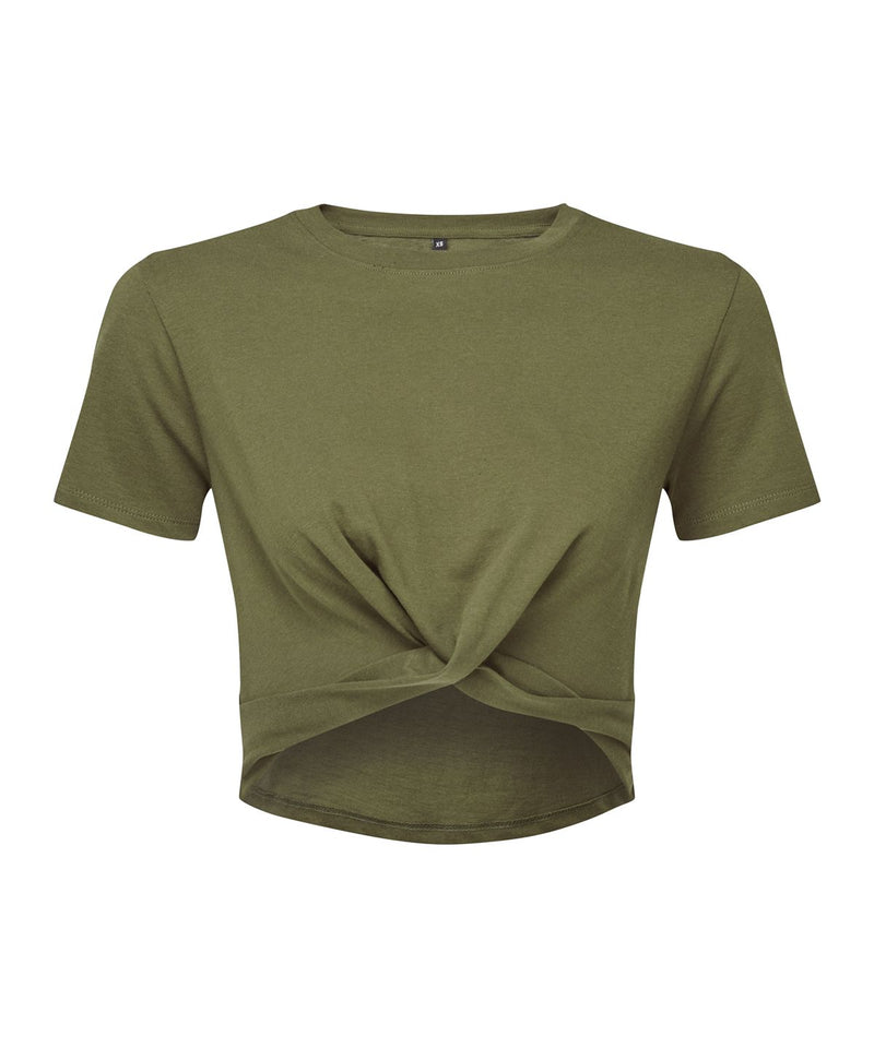 Tri Dri Womens Twist Crop Top - TR068