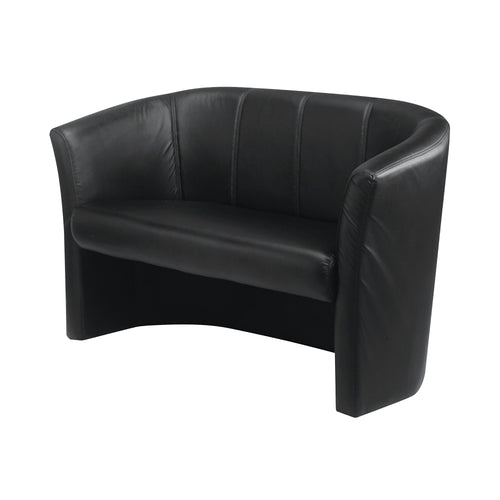 Avior 2 Seat Tub Sofa Vinyl 1240x615x770mm Black Kf03528