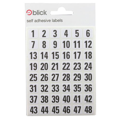 Blick White/Black 00-99 Labels 7mm X 13mm (Pack of 2880)