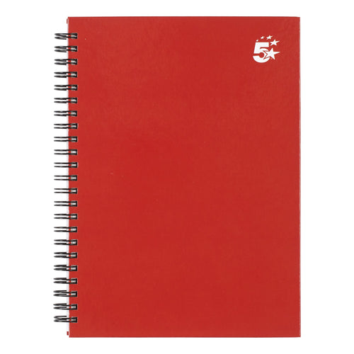 5 Star Office Twinbound Hardback A5 140pg Berry – (Pack of 5)