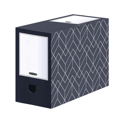 Bankers Box Decor 150mm Transfer File Midnight Blue/Grey – (Pack of 5)