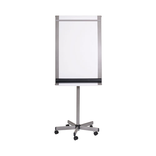 Bi-office Roll Up Mobile Easel Magnetic Silver Finish Surface 70x100cm Ea4822016