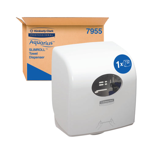 Aquarius Slimroll Rolled Hand Towel Dispenser - White/new 7955
